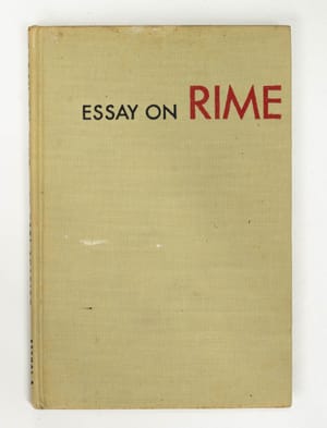 Essay on Rime by Karl Shapiro